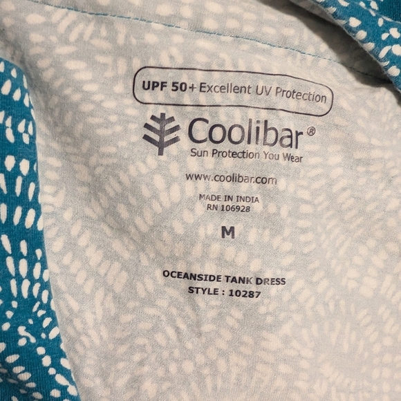 Coolibar Womens Dress UPF 50+ UV Sun Protection Tank Casual Resort Medium Blue - Picture 3 of 4